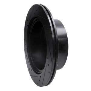 Kia Sorento Brake Rotor (1) - Rear Right - R1 Concepts - Drilled & Slotted - Black - `03-`06